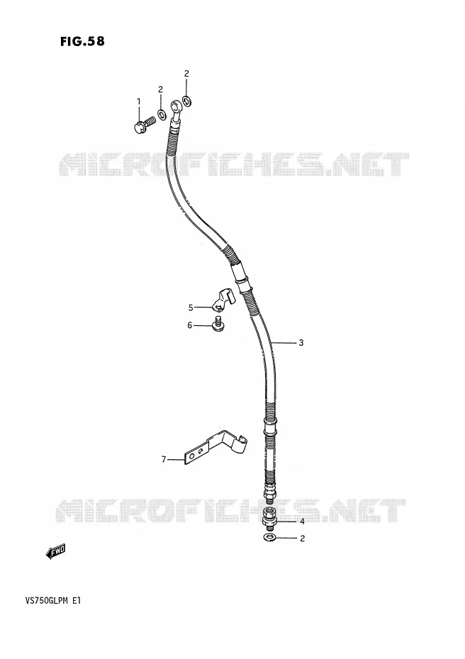 DURITE DE FREIN AVANT (MODELE F/G/H) Suzuki MOTO 750 INTRUDER 1987  VS750GLPH(E1)