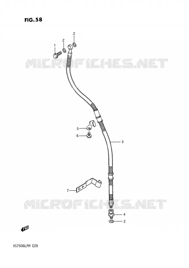 DURITE DE FREIN AVANT (MODELE F/G/H) Suzuki MOTO 750 INTRUDER 1991  VS750GLPM(E28)