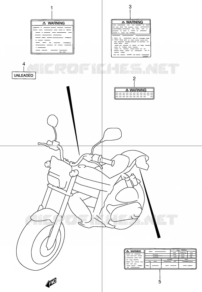 ETIQUETTE (MODELE Y) Suzuki MOTO 50 STREET-MAGIC 1998  TR50SW(E2)