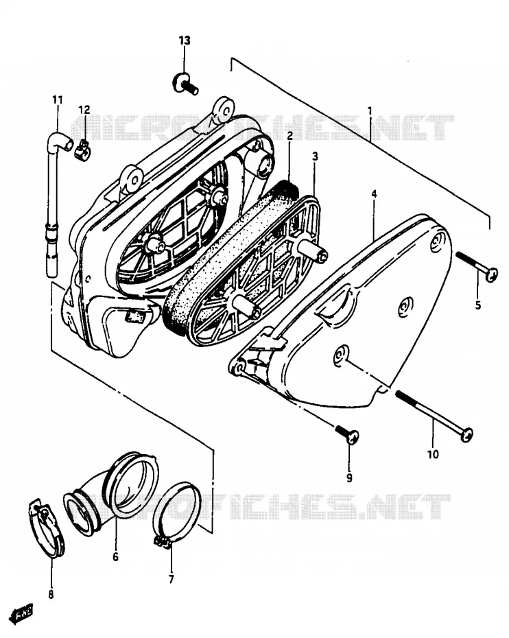 FILTRE A AIR Suzuki MOTO 50 Autres-modeles 1991  TV50M(M/R)