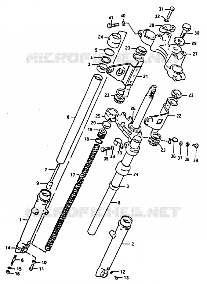 FOURCHE AVANT Suzuki MOTO 125 TS 1979  TS125N