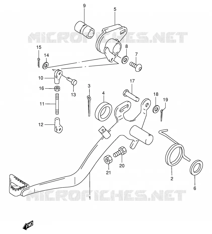FREIN ARRIERE Suzuki MOTO 50 TS-X 1994  TS50XAR(E4)