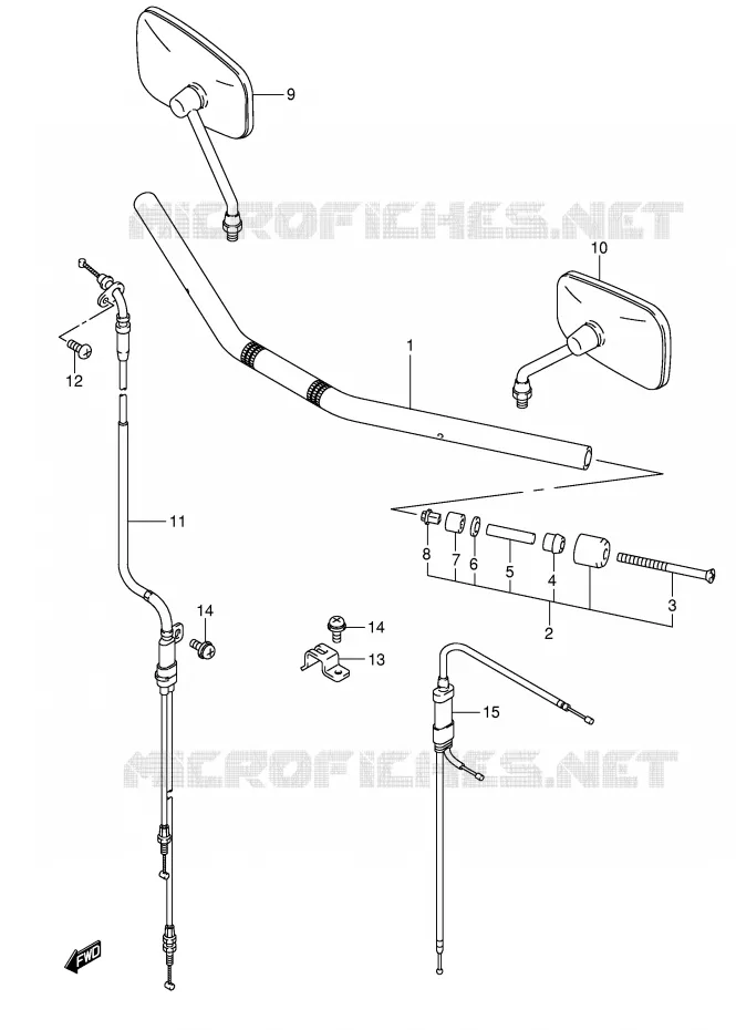 GUIDON (MODEL K5/K6/K7/K8) Suzuki MOTO 1400 INTRUDER 2006  VS1400K6(E3/E28)
