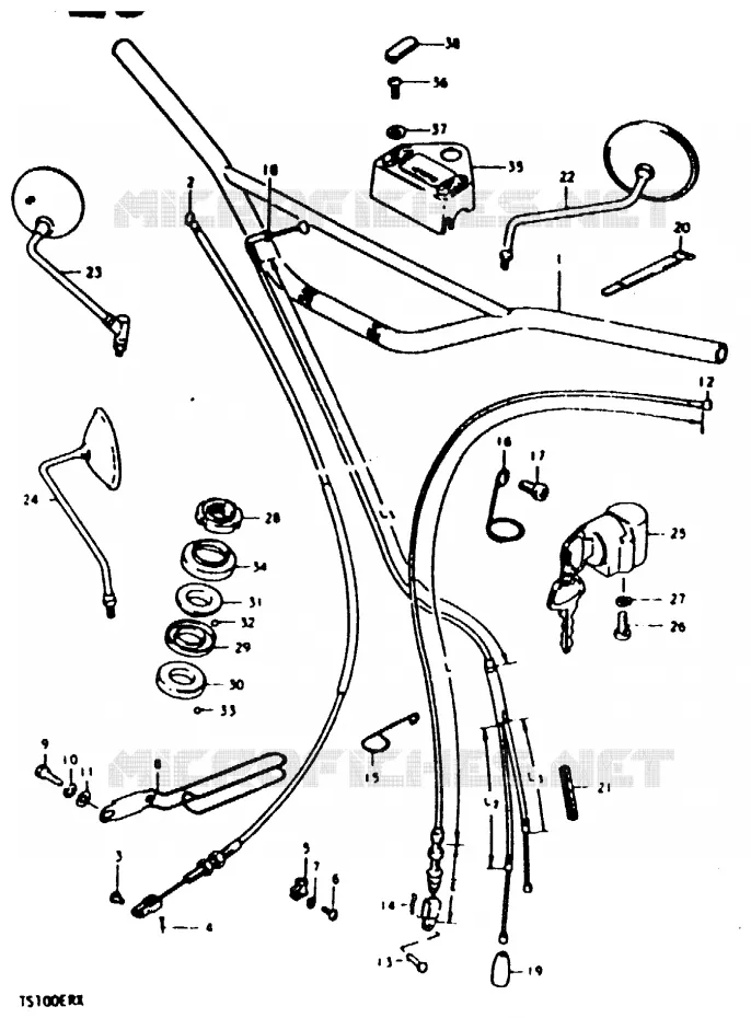 GUIDON Suzuki MOTO 100 TS-ER 1996  TS100ERT(T/X)