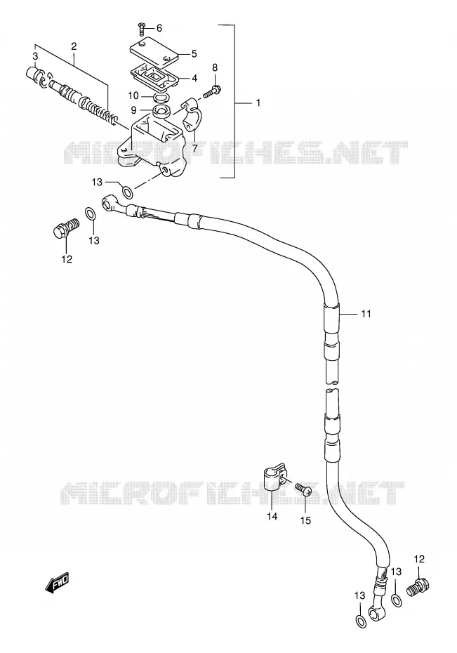 MAITRE CYLINDRE AVANT (MODELE R P9) Suzuki MOTO 125 TS-ER 1994  TS125ERR(E1)