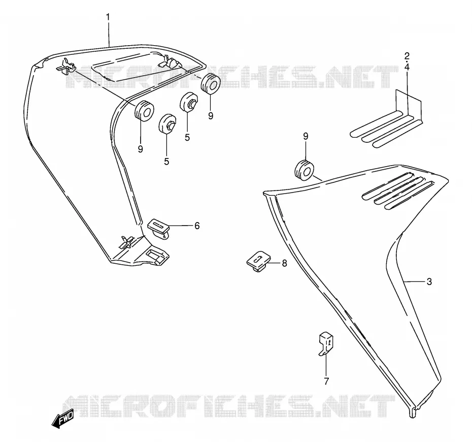 OUIES DE RADIATEUR (MODELE F/G) Suzuki MOTO 50 TS-W 1985  TS50WF(E6)