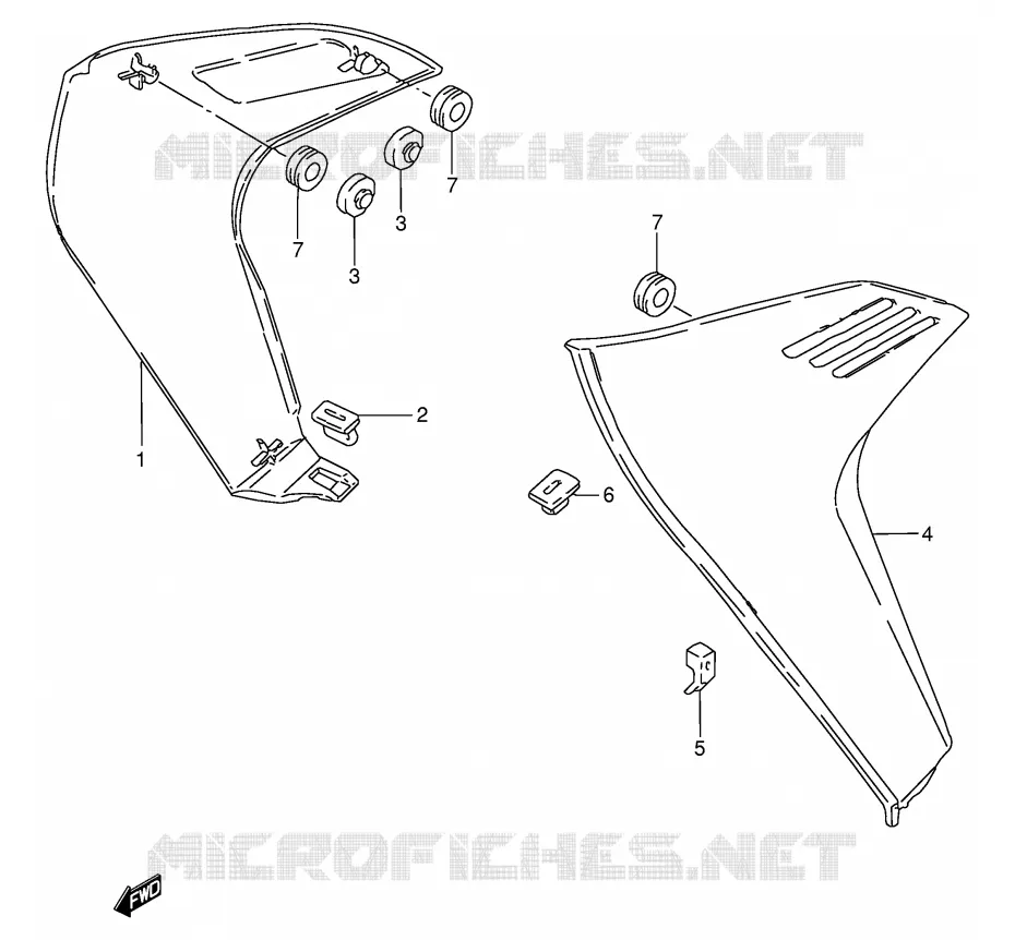 OUIES DE RADIATEUR (MODELE P/S) Suzuki MOTO 50 TS-W 1984  TS50WE(E6)