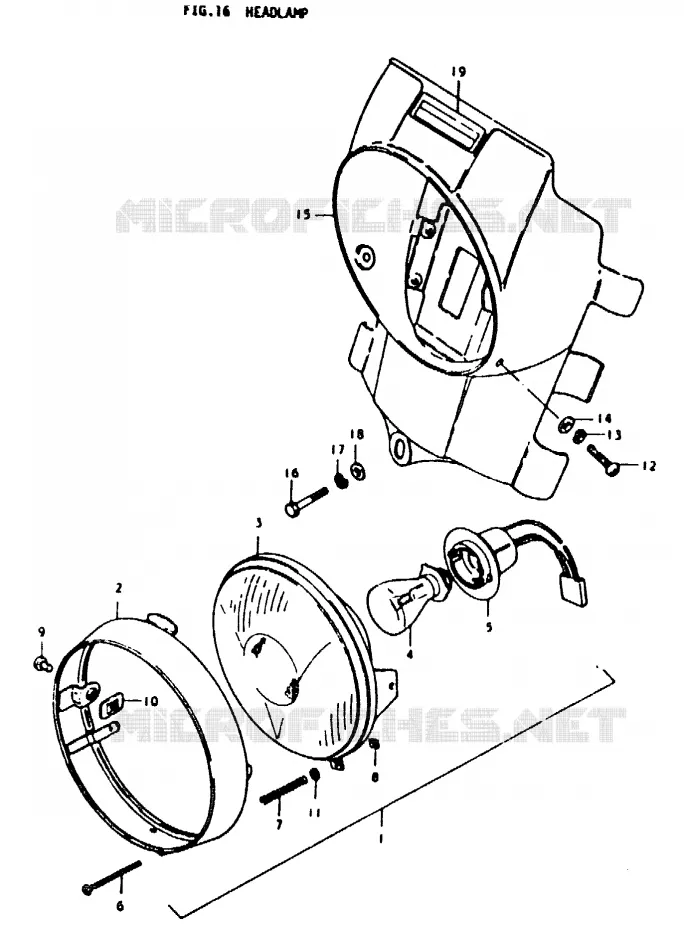 PHARE Suzuki MOTO 125 TS-ER 1992  TS125ERN