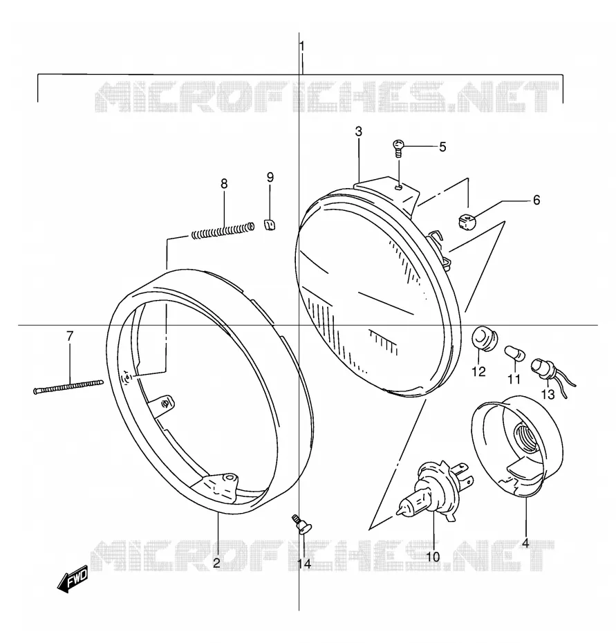 PHARE Suzuki MOTO 125 TU 1999  TU125X(E2)