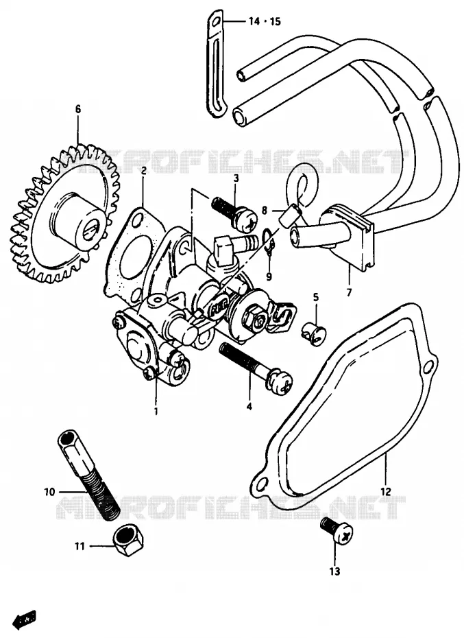 POMPE A HUILE Suzuki MOTO 50 Autres-modeles 1991  TV50M(M/R)