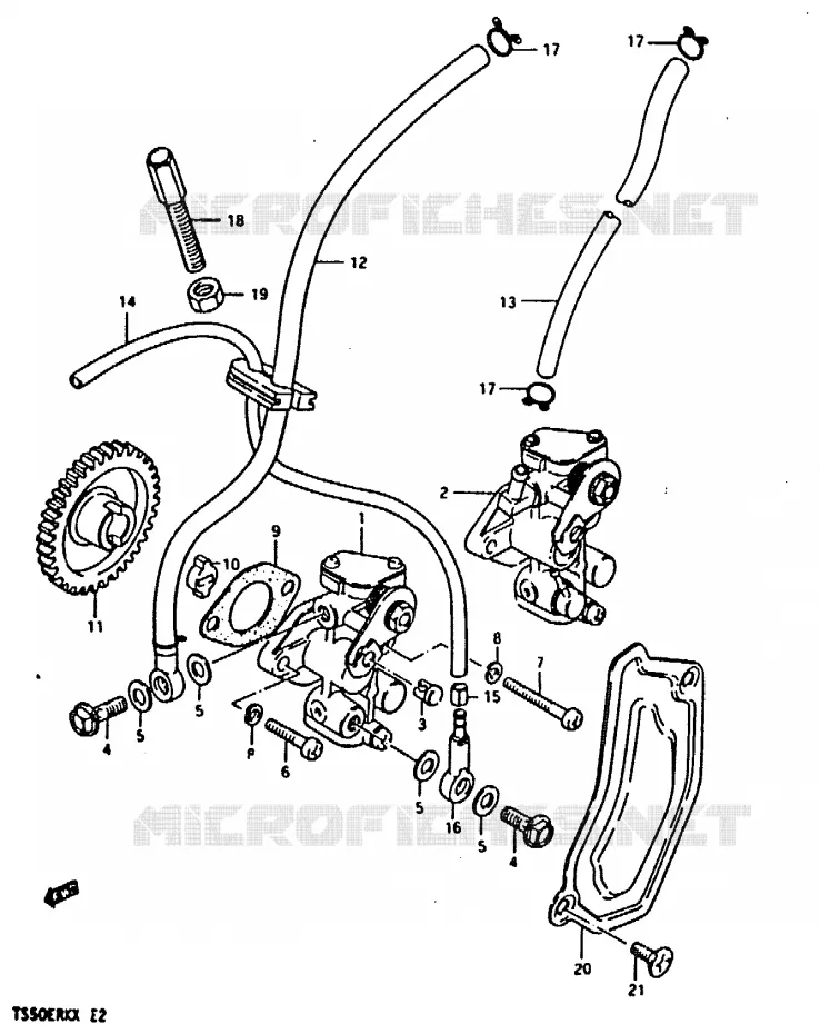 POMPE A HUILE Suzuki MOTO 50 TS-ER 1981  TS50ERKX(T/X)