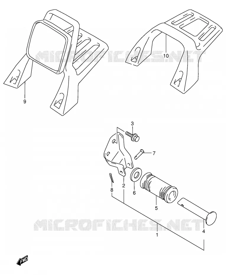 REPOSE PIED - SISSY BAR Suzuki MOTO 800 VX 1994  VX800R(E4)