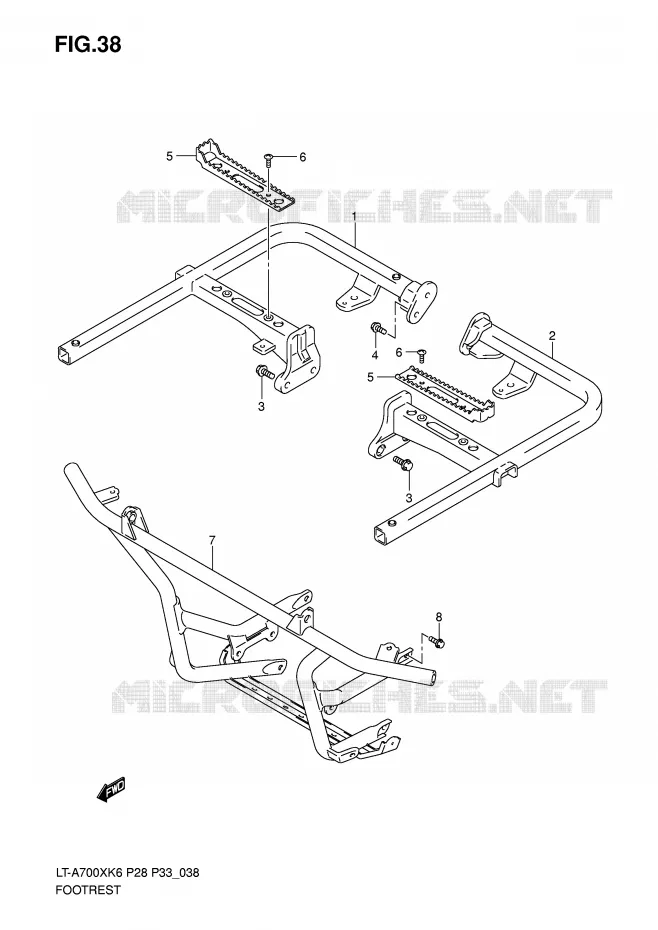 REPOSE PIED Suzuki QUAD 700 KINGQUAD 2006  LT-A700XK6(P28/P33)