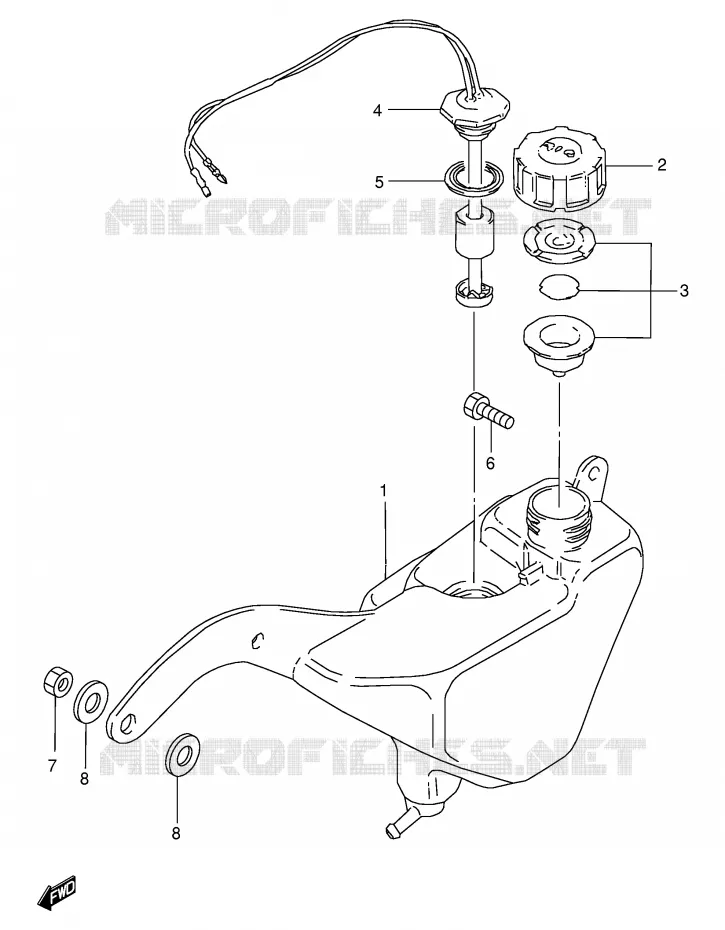 RESERVOIR D'HUILE Suzuki MOTO 50 TS-X 1994  TS50XAR(E4)