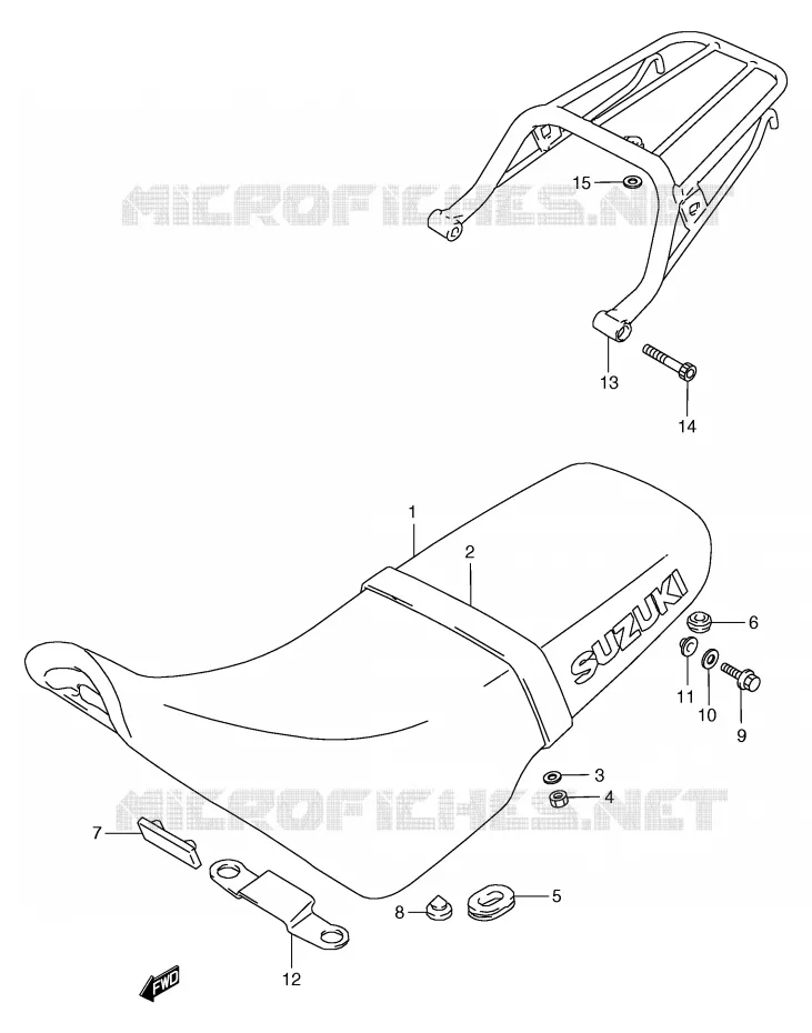 SELLE (MODELE K/L) Suzuki MOTO 125 TS-R 1994  TS125RR(E2)