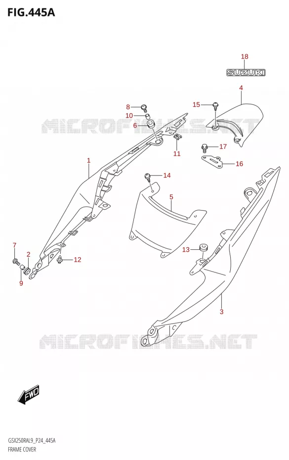 CARENAGES (GSX250RA:L9:P24) Suzuki MOTO 250 GSX-R 2019  GSX250RA L9/GSX250RZA L9 P24