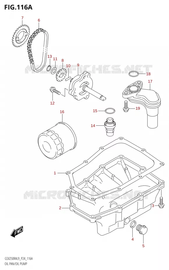 CARTER INFERIEUR - POMPE A HUILE Suzuki MOTO 250 GSX-R 2019  GSX250RA L9/GSX250RZA L9 P24