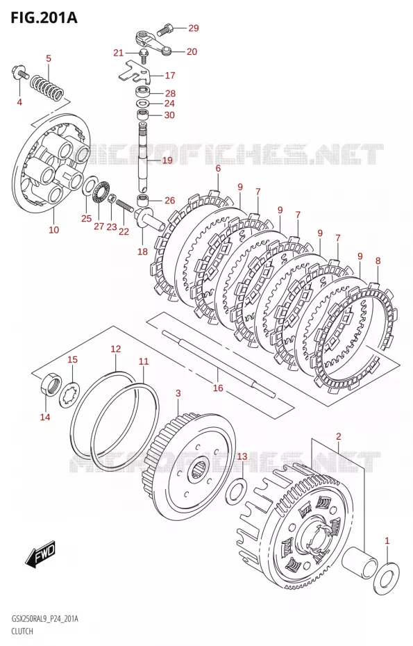 EMBRAYAGE Suzuki MOTO 250 GSX-R 2019  GSX250RA L9/GSX250RZA L9 P24