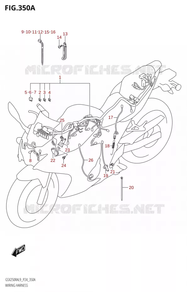 FAISCEAU ELECTRIQUE Suzuki MOTO 250 GSX-R 2019  GSX250RA L9/GSX250RZA L9 P24