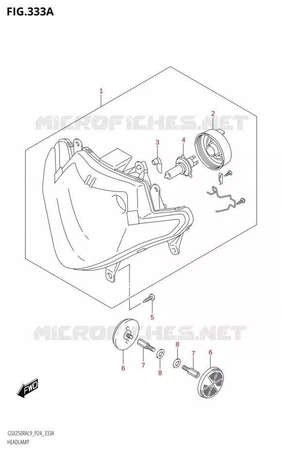 PHARE Suzuki MOTO 250 GSX-R 2019  GSX250RA L9/GSX250RZA L9 P24