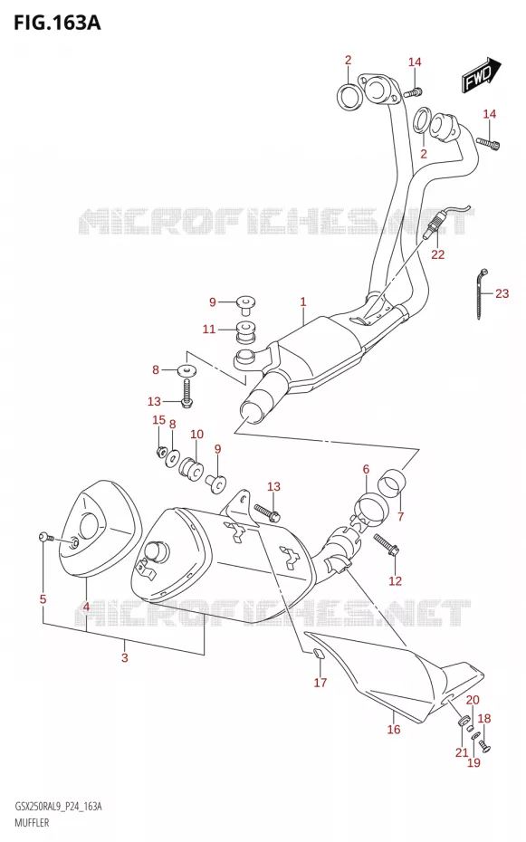 SILENCIEUX Suzuki MOTO 250 GSX-R 2019  GSX250RA L9/GSX250RZA L9 P24