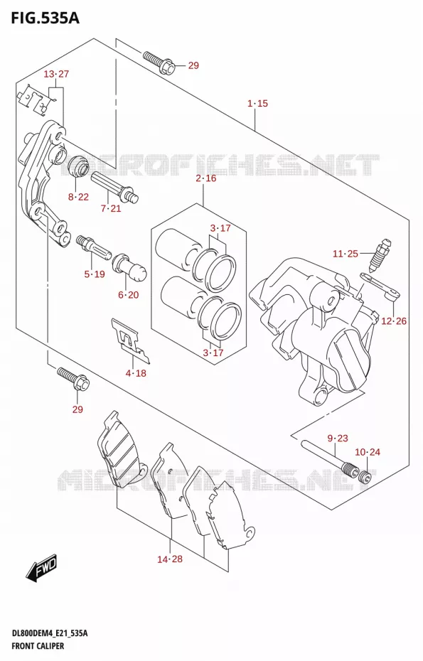 ETRIER DE FREIN AVANT Suzuki MOTO 800 V-STROM 2024  DL800DERC M4 (E21)