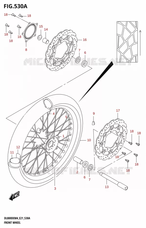 ROUE AVANT Suzuki MOTO 800 V-STROM 2024  DL800DEUC M4 (E21)