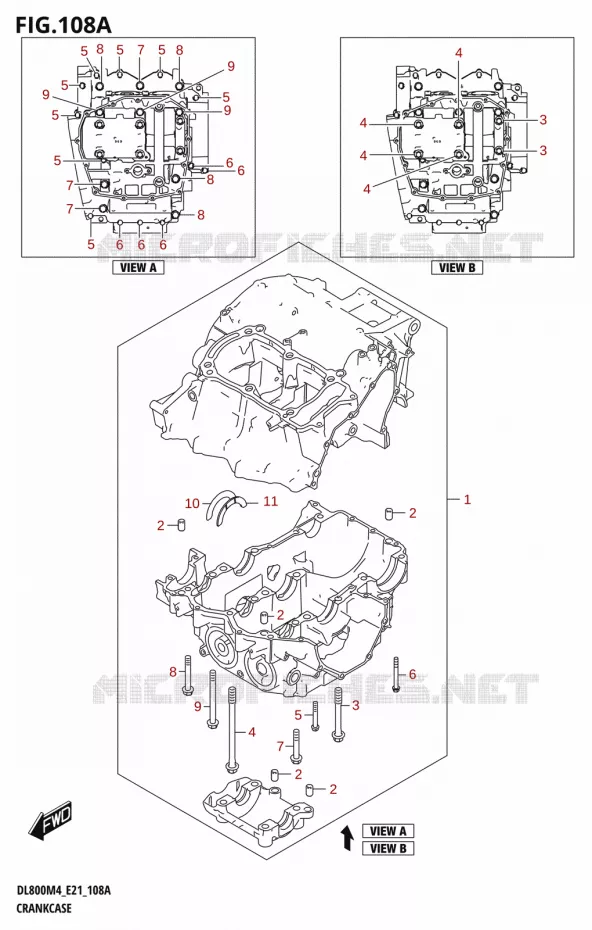 CARTERS MOTEUR Suzuki MOTO 800 V-STROM 2024  DL800RQ M4 (E21)