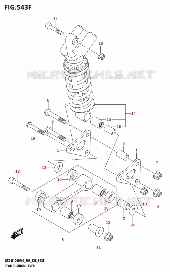 BIELLETTE DE SUSPENSION ARRIERE (GSX-R1000RZA) Suzuki MOTO 1000 GSX-R 2024  GSX-R1000A M4 E03 E28 E33