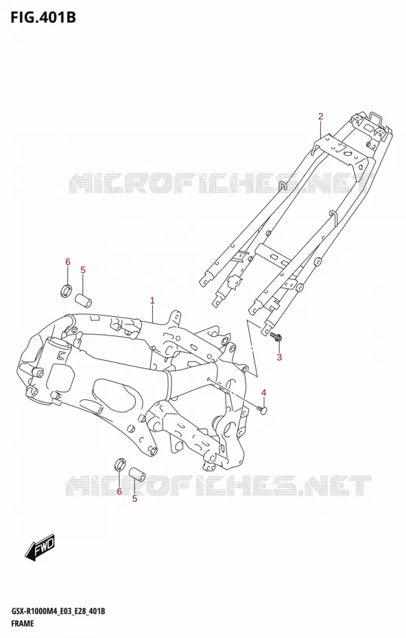 CADRE (GSX-R1000RA,GSX-R1000RZA) Suzuki MOTO 1000 GSX-R 2024  GSX-R1000A M4 E03 E28 E33
