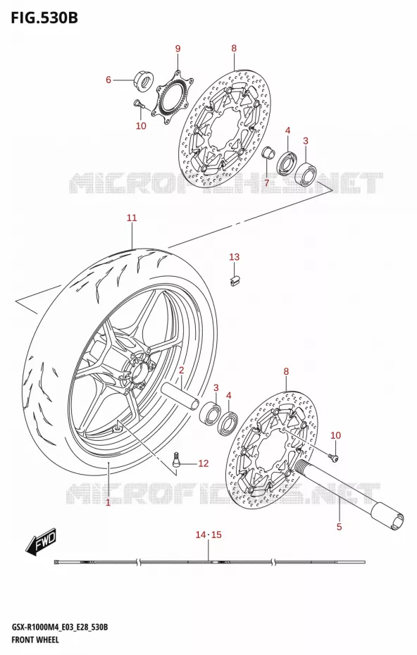 ROUE AVANT (GSX-R1000RA) Suzuki MOTO 1000 GSX-R 2024  GSX-R1000A M4 E03 E28 E33