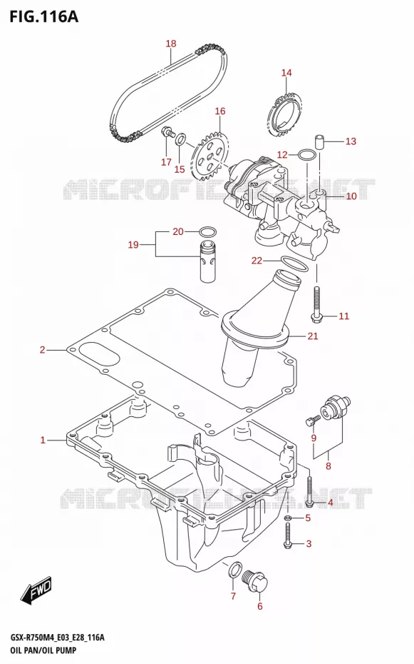 CARTER INFERIEUR - POMPE A HUILE Suzuki MOTO 750 GSX-R 2024  GSX-R750 M4 (E03,E28,E33)