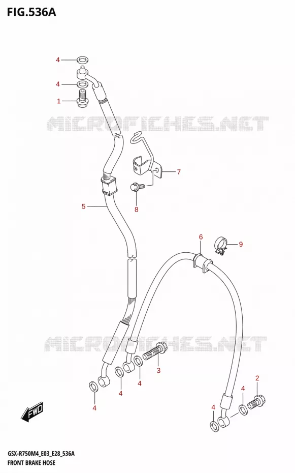 DURITE DE FREIN AVANT Suzuki MOTO 750 GSX-R 2024  GSX-R750 M4 (E03,E28,E33)
