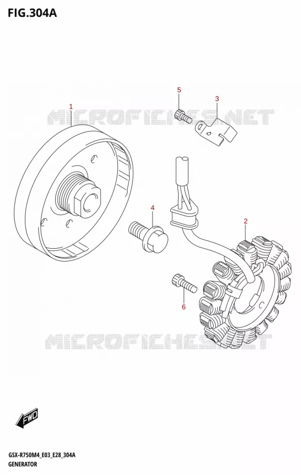 GENERATEUR Suzuki MOTO 750 GSX-R 2024  GSX-R750 M4 (E03,E28,E33)