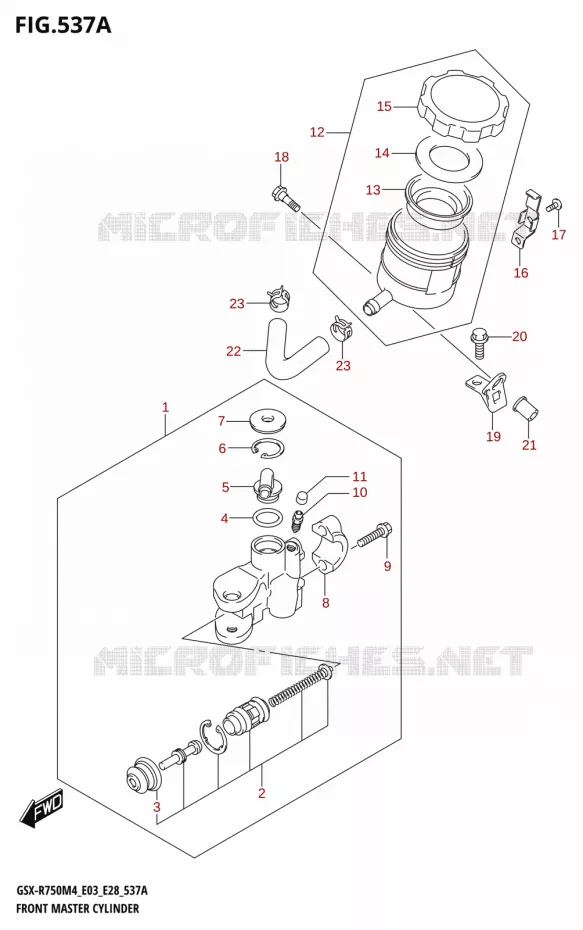MAITRE CYLINDRE AVANT Suzuki MOTO 750 GSX-R 2024  GSX-R750 M4 (E03,E28,E33)