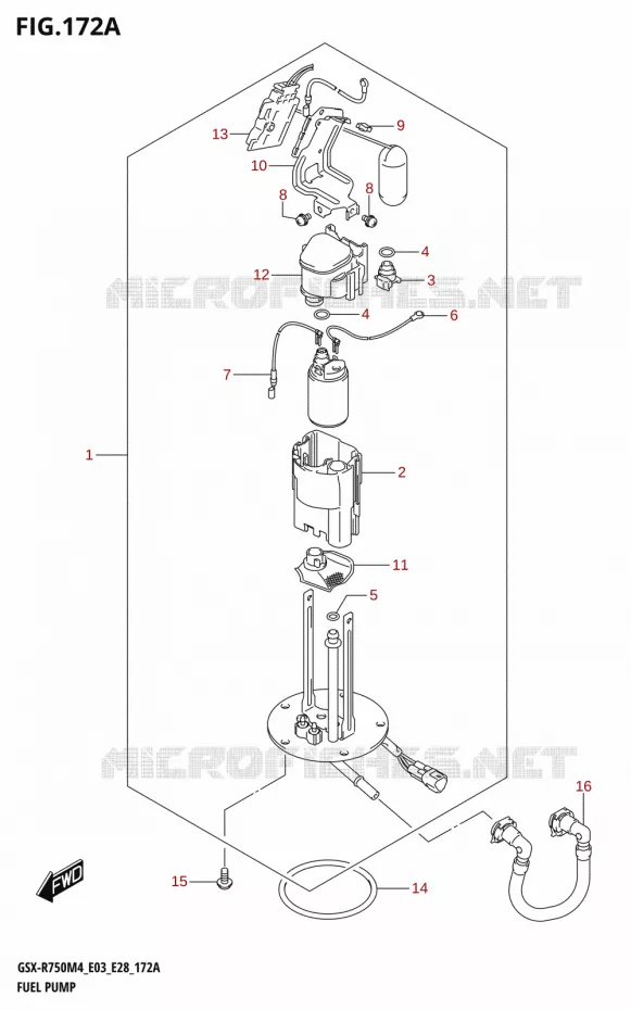 POMPE A ESSENCE Suzuki MOTO 750 GSX-R 2024  GSX-R750 M4 (E03,E28,E33)
