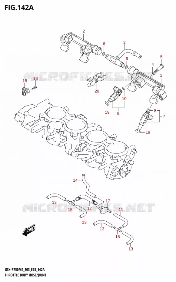 SYSTÈME D'INJECTION (E03,E28) Suzuki MOTO 750 GSX-R 2024  GSX-R750 M4 (E03,E28,E33)
