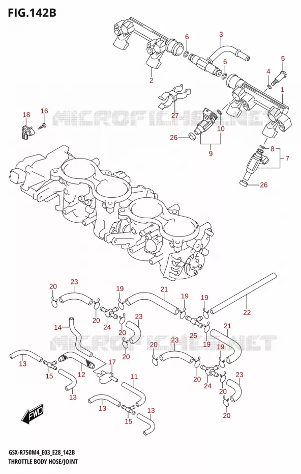 SYSTÈME D'INJECTION (E33) Suzuki MOTO 750 GSX-R 2024  GSX-R750 M4 (E03,E28,E33)