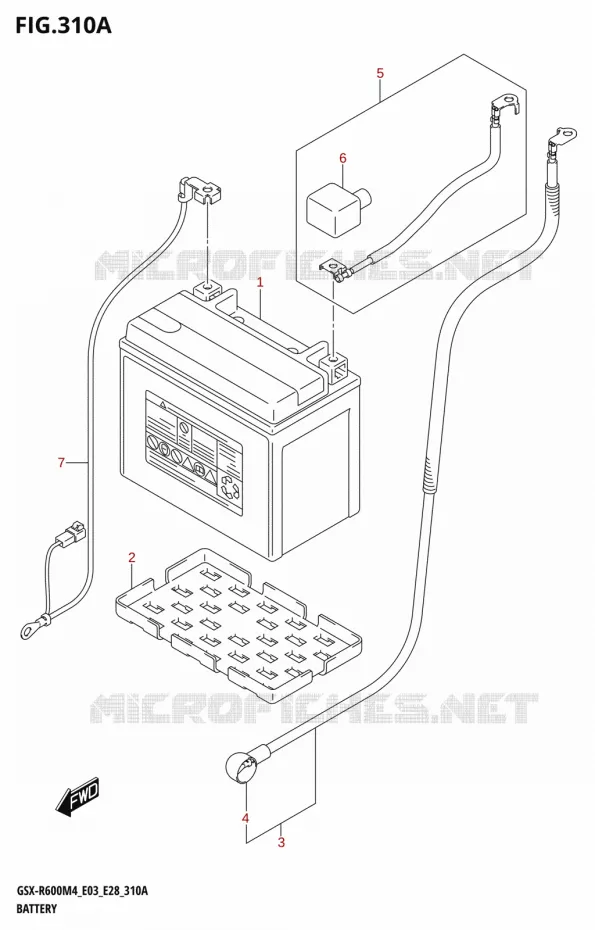 BATTERIE Suzuki MOTO 600 GSX-R 2024  GSX-R600 M4 (E03,E28,E33)