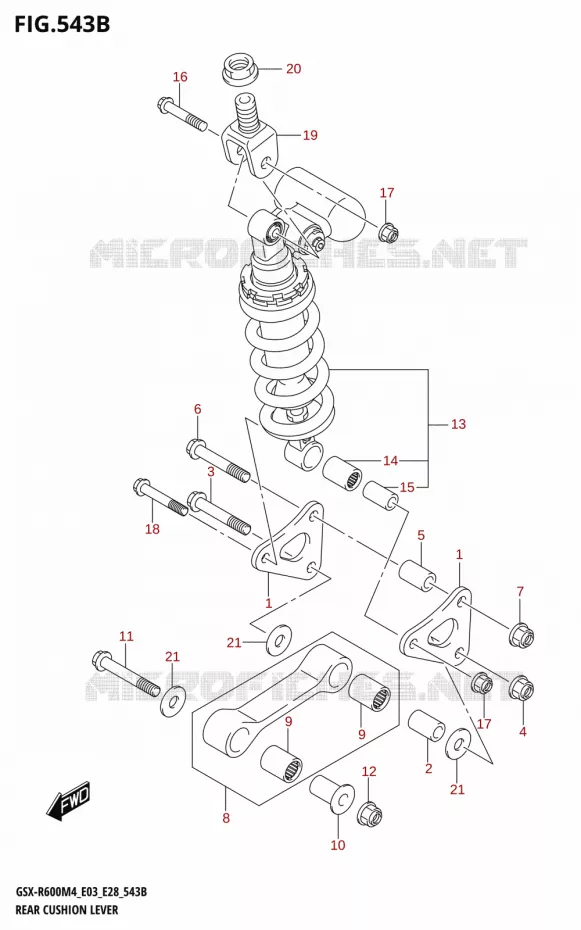 BIELLETTE DE SUSPENSION ARRIERE Suzuki MOTO 600 GSX-R 2024  GSX-R600 M4 (E03,E28,E33)