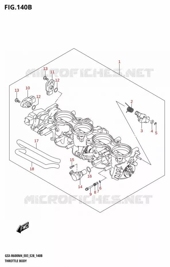 CORPS DE PAPILLON (E33) Suzuki MOTO 600 GSX-R 2024  GSX-R600 M4 (E03,E28,E33)