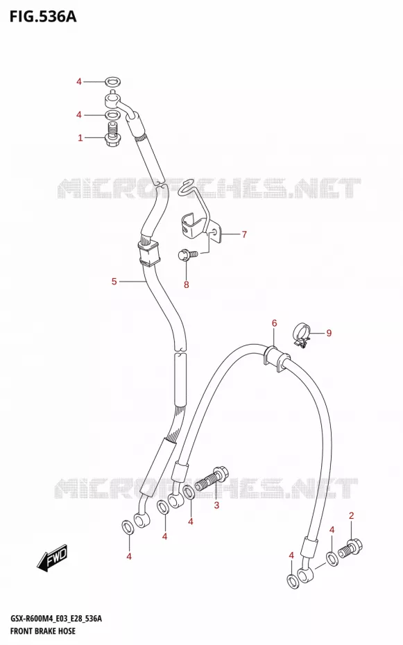 DURITE DE FREIN AVANT Suzuki MOTO 600 GSX-R 2024  GSX-R600 M4 (E03,E28,E33)
