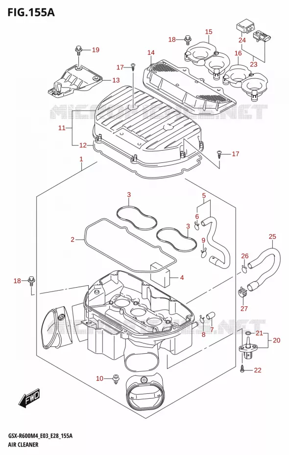 FILTRE A AIR Suzuki MOTO 600 GSX-R 2024  GSX-R600 M4 (E03,E28,E33)