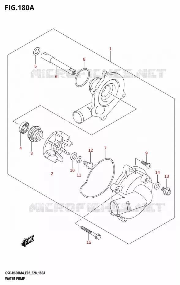 POMPE A EAU Suzuki MOTO 600 GSX-R 2024  GSX-R600 M4 (E03,E28,E33)