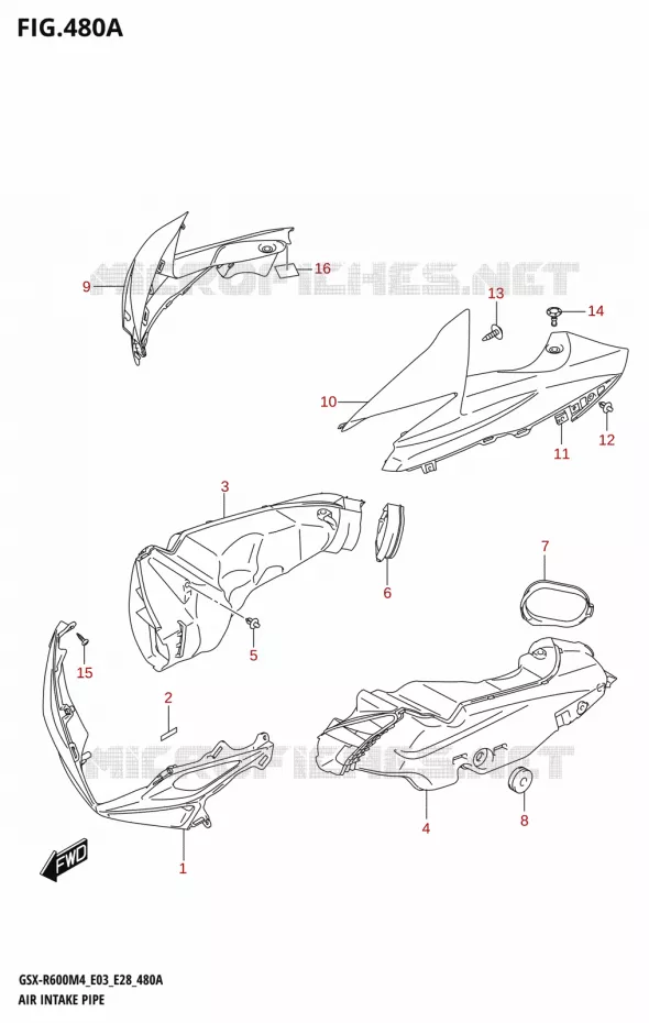 PRISE D AIR (GSX-R600) Suzuki MOTO 600 GSX-R 2024  GSX-R600 M4 (E03,E28,E33)
