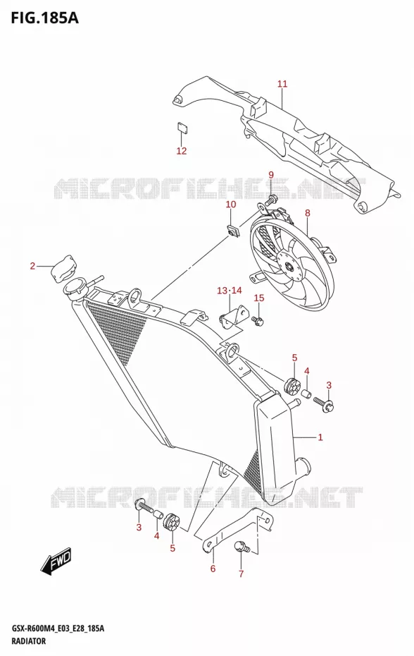 RADIATEUR Suzuki MOTO 600 GSX-R 2024  GSX-R600 M4 (E03,E28,E33)