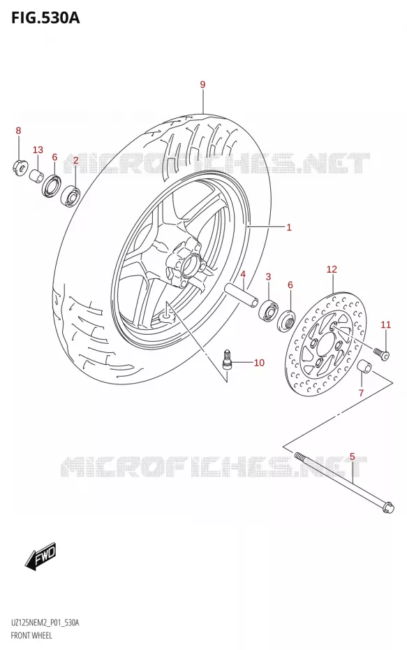 ROUE AVANT Suzuki SCOOTER 125 ACCESS 2022  UZ125NE M2 (E01)