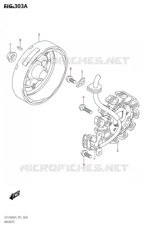 ALLUMAGE ROTOR - STATOR Suzuki SCOOTER 125 ACCESS 2021  UZ125NE M1 (E01)