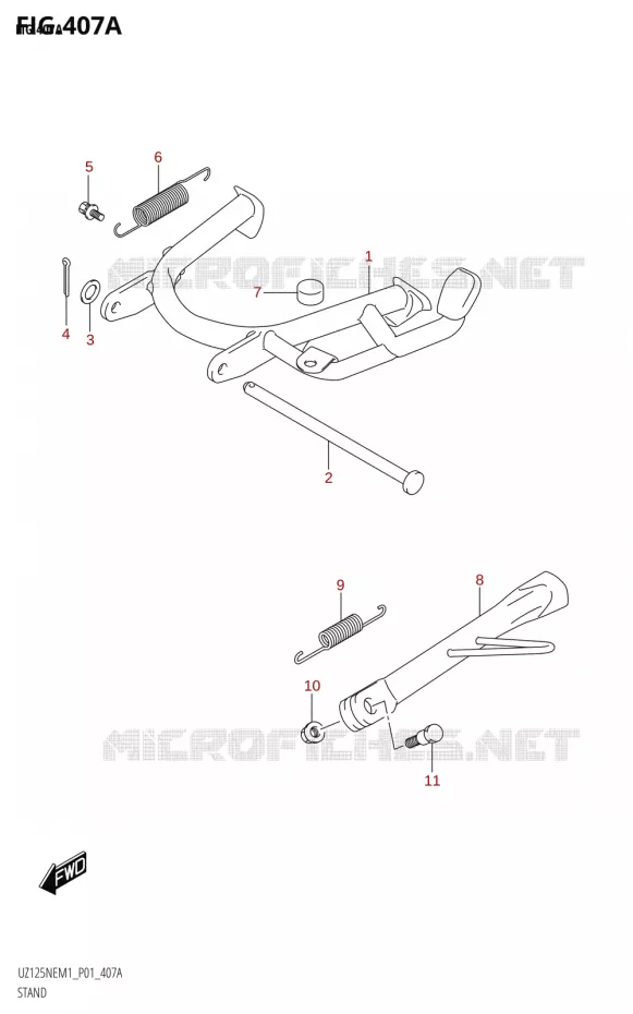 BEQUILLE Suzuki SCOOTER 125 ACCESS 2021  UZ125NE M1 (E01)