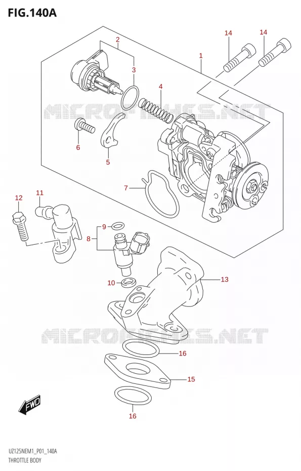 CORPS DE PAPILLON Suzuki SCOOTER 125 ACCESS 2021  UZ125NE M1 (E01)